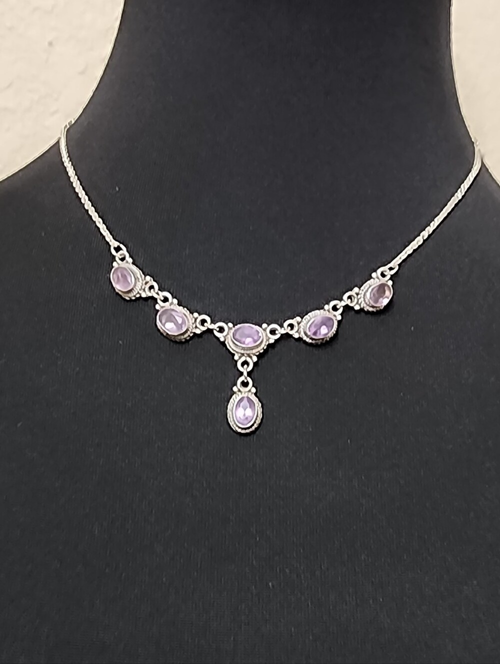 Sterling Silver Amethyst Artisan Necklace